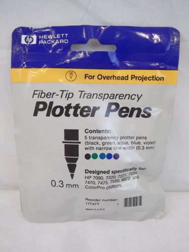 Hewlett Packard Fiber-Tip Transparency Plotter Pens 0.3mm 17747T NIB EXP SEP 00
