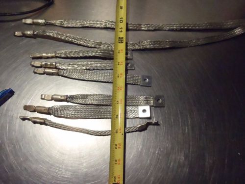 quantity of 8 assorted ground straps with Anderson connector at one end