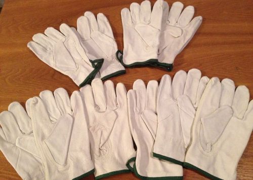 Leather Work Gloves 5Pairs Size M