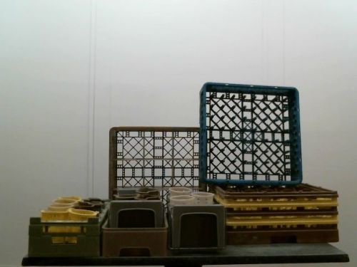 Lot of 36 Dish Bus Racks, Assorted Colors and Sizes