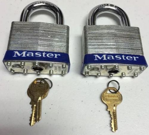Master Lock #15 Padlock (Set Of 2) KA, 1-1/4 Inch high, 5 Pin, Boron Alloy