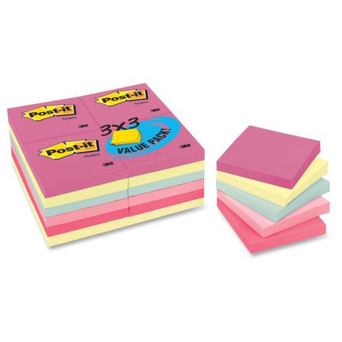 Post-it Notes In Pastel Colors - 100 Sheet - 1.50&#034; X 2&#034; - 24 / Pack - Assorted