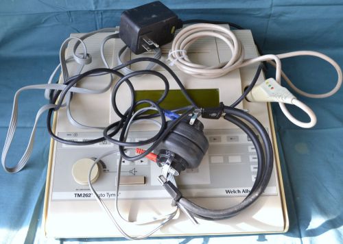WELCH ALLYN TM262 AUDIOMETER TYMPANOMETER  AUTO TYMP / POWER SUPPLY  &amp; Probe