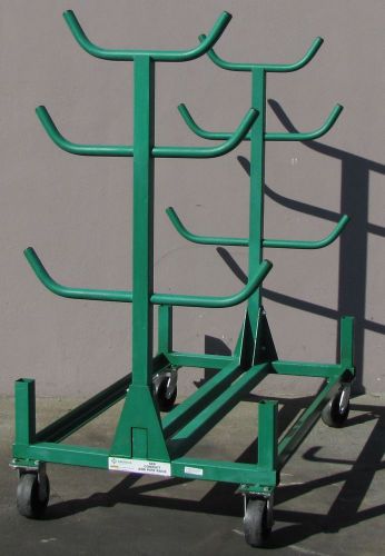 Greenlee 668 conduit pipe &amp; wire rack stand on casters wheels foldable portable for sale