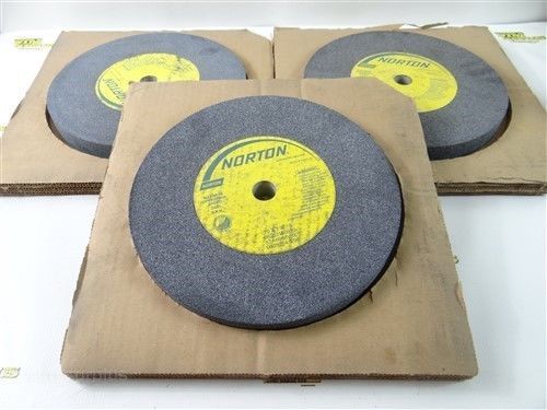 LOT OF 3 GRINDING WHEELS 10&#034; WITH 7/8&#034; BORE NORTON
