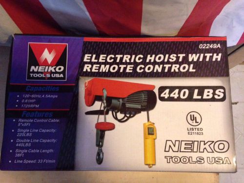 Neiko Electric Cable Hoist - 440 LBS (02249A)