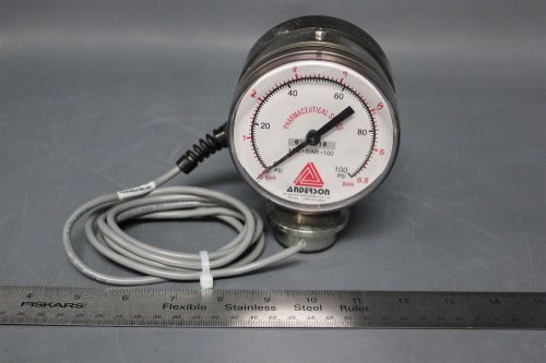 ANDERSON PHARMACEUTICAL SERIES ADJUSTABLE PRESSURE GAUGE 100PSI (S23-1-151E)