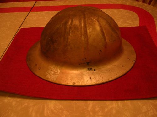 Vintage aluminum b.f. mcdonald co construction hard hat los angeles-cld b shined for sale