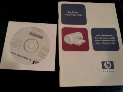 HP Deskjet Printer 960c Quick Reference Manual &amp; Software CD Electrical Tools