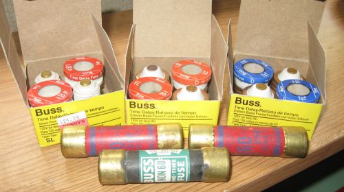 3 New Boxes Buss Time Delay Fuses, 60 Amp One-Time, 2 Eagle Electric 60 Amp