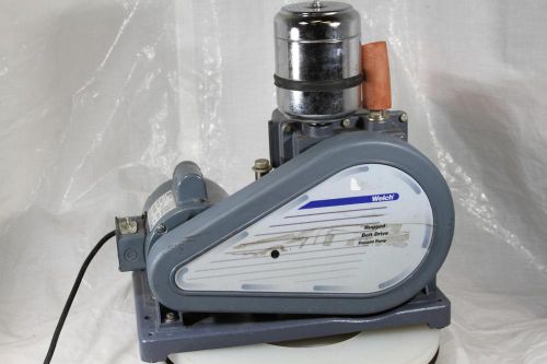 Used tested 1/2 hp welch 1402b-01 duoseal belt drive vacuum pump for sale