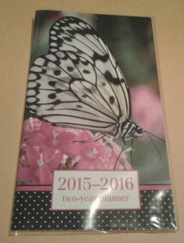 2015 - 2016 BUTTERFLY 2 YEAR PLANNER ~ SIZE : 3.5&#034; x 6.2&#034; * 48 PAGES *