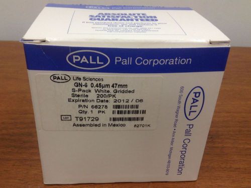 Pall - P/N: 66278 - GN-6 Metricel Membrane Disc Filters - 47mm 0.45um - 187/pk