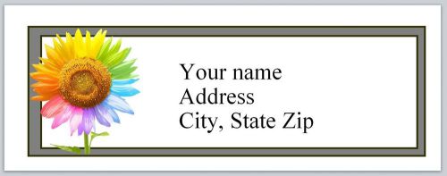 30 Personalized Address Labels Sunflower Buy 3 get 1 free (c842)