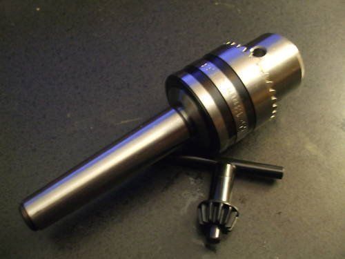 Harbor freight tools 1/2&#039;&#039; morse taper 2 mt2 lathe drill chuck plus key new for sale