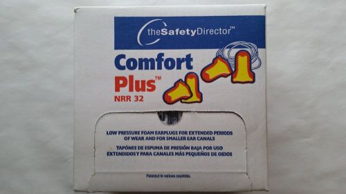 Safety Director Ear plugs Comfort Plus NRR 32 One Box Of Uncorded