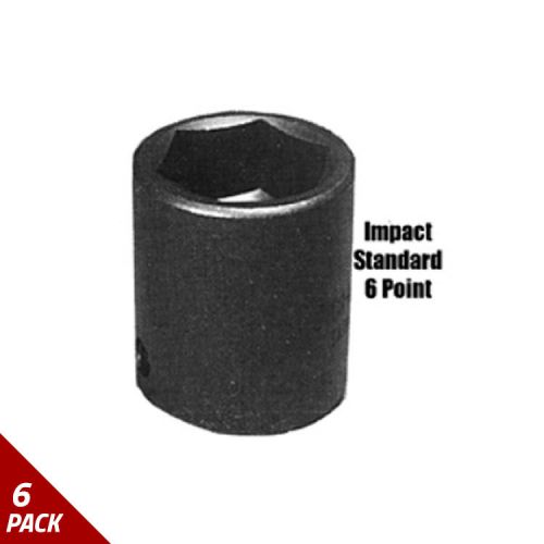 K Tool International Socket 16mm 1/2&#034; Drive Impact 6Pt [6 Pack]