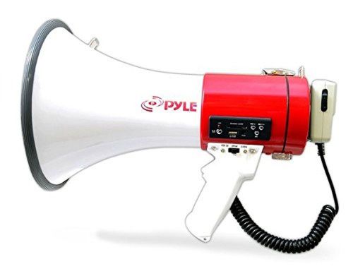 Pyle pmp57lia megaphone bullhorn built-in rechargeable battery usb flash/sd m... for sale