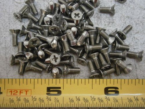 Machine screws #4/40 x 5/16&#034; long phillips flat head stainless lot of 64 #5163 for sale