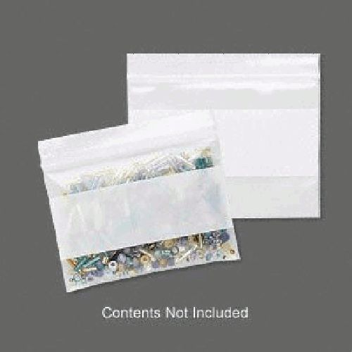 100 Plastic Ziplock Bags 2x3 Clear w/white block 2 Mil