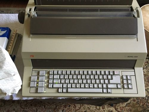TA Adler-Royal Model 505 Electronic Typewriter with User Manual extra cartridges