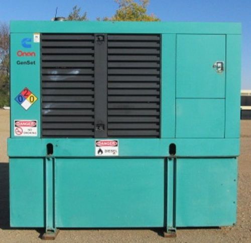 150kw cummins / onan diesel generator / genset - 516 hours - load bank tested for sale