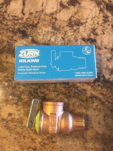 Zurn wilkins p1000axl-150c pressure-only safety relief valve (3/4&#034;) for sale