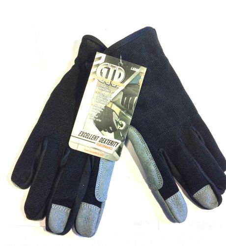 GTP Gloves That Perform Leather (Syn) Palm &amp; Fingers Polyestr/Spandex Size:Large