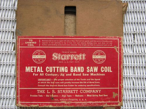 Vintage starrett metal cutting band saw blade coil 100&#034; 5/16&#034; 24 tooth for sale