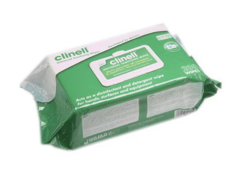 Clinell Antibacterial Hygiene Wipes x 200 Pack