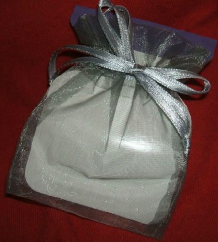 Draw String Silver Sheer Gift Bag 1372
