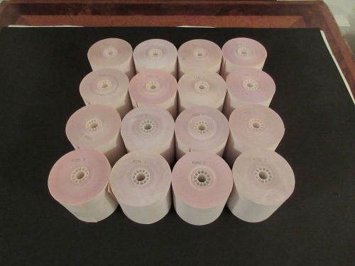 16 ROLLS of P250-3 CREDIT CARD MACHINE POS Impact RECEIPT PAPER 3 PLY 3&#034; x 65&#039;