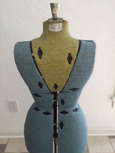 Adjustable Dress Form Vintage Blue Green