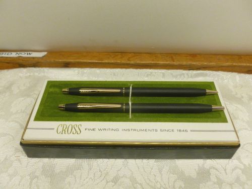 Cross pen and pencil gold and flat black new in box for sale