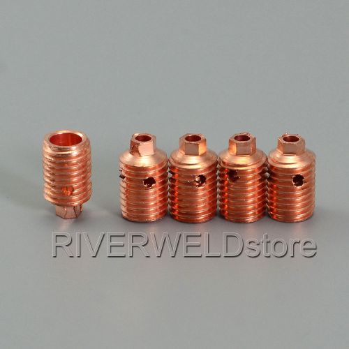 24CB332 3/32&#034; ( 2.4mm ) Collet Bodies Fit TIG Welding Torch WP-24/24W 180Amp 5PK
