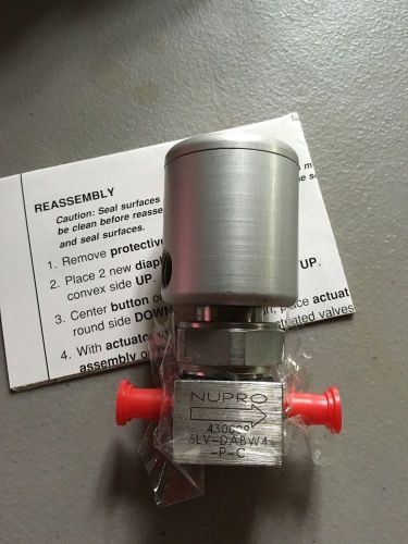 NuPro Swagelok 6LV-DABW4-P-C; 1/4 Inch Butt Weld Valve, Normally Closed Actuator
