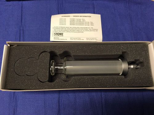 Karl storz 27211lo toomey glass 50cc syringe - new w/box for sale
