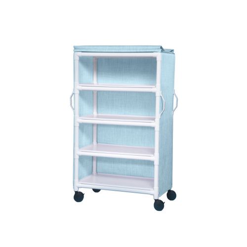 4 shelf linen cart - 36&#034; x 20&#034; shelves sure chek light blue          1 ea for sale