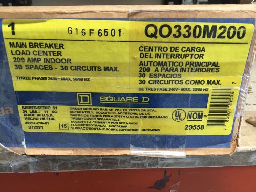 SquareD QO330M200 QO 200Amp 30-Circuit 120/240Volt w/ KDL32200 Loadcenter