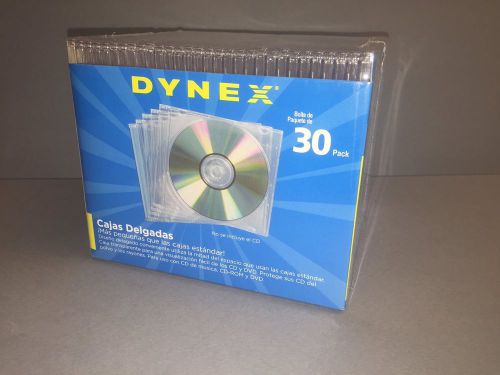 Dynex - CD/DVD Clear Plastic Jewel Cases - Box of 30