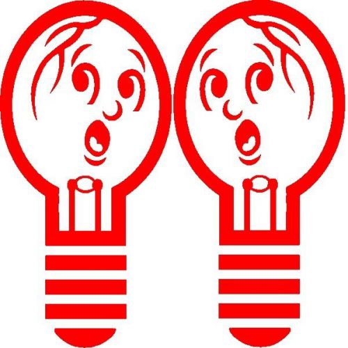 30 Custom Red Freaky Light Bulb Art Personalized Address Labels