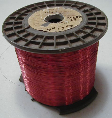 Enameled Copper Wire Large Roll est &gt;25000 ft. Roll  #33 New Old Stock