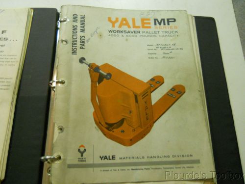 (3) Used Yale Worksaver Motorized Pallet Truck Manuals, VS, VSB, WP3F, WPP3F