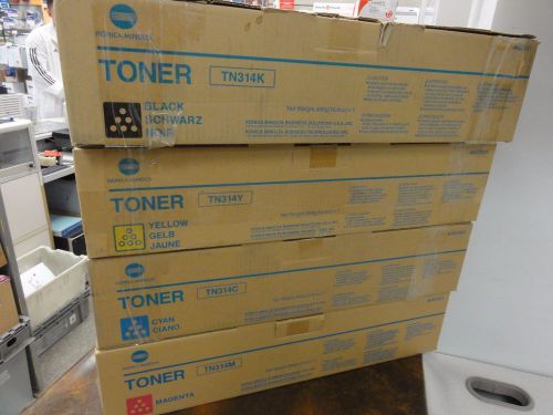 4 GENUINE TN314 KONICA MINOLTA BIZHUB C353 TONER CARTRIDGE SET CYMK TN314CYMK