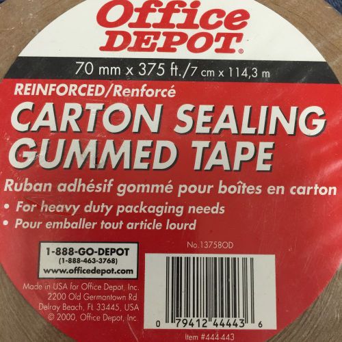 1-Roll 2.75&#034;x 375&#039; REINFORCED Carton Sealing Gummed Tape USA Made