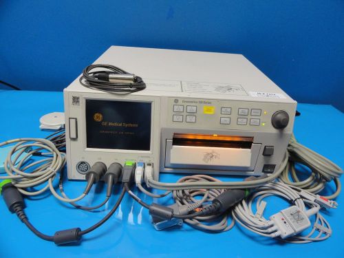 Ge corometrics 120 series fetal monitor w/ us/toco/spo2/mecg &amp; bp cables (7412) for sale