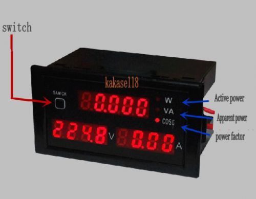 AC 100A Power Meters Monitor Volt Amp Watt Digital Combo Meter AC 110v 230V