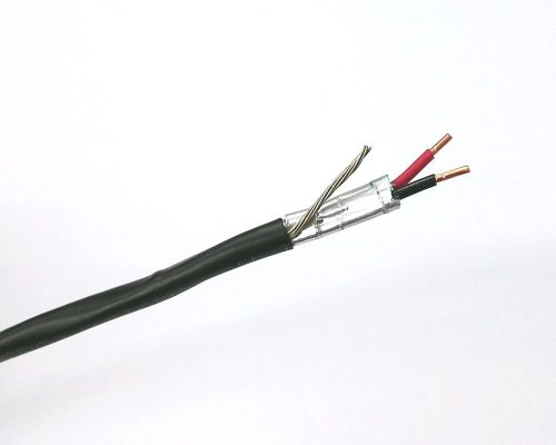 25&#039; Belden 5320FL 2 Conductor 18 Gauge SOLID, Shielded Riser Cable ~ 2C 18AWG