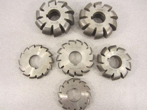 BROWN &amp; SHARPE  RADIUS MILLING CUTTERS  LOT OF 6    NICE