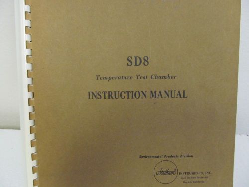 Statham SD8 Temperature Test Chamber Instruction Manual